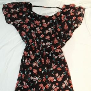 Backless floral dress